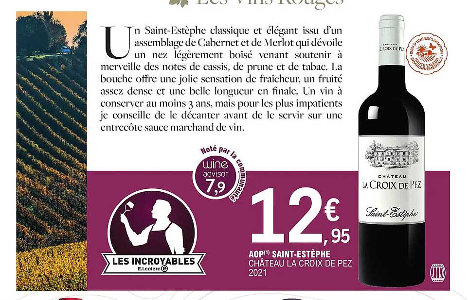 aop saint-estèphe château la croix de pez 2021