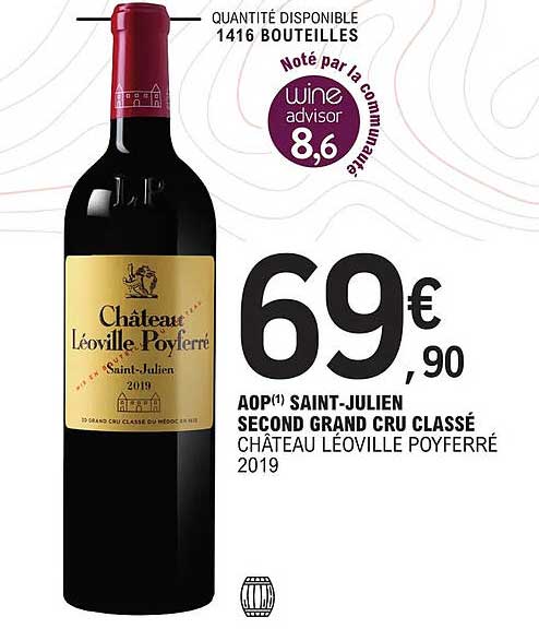 aop saint-julien second grand cru classé château léoville poyferré 2019
