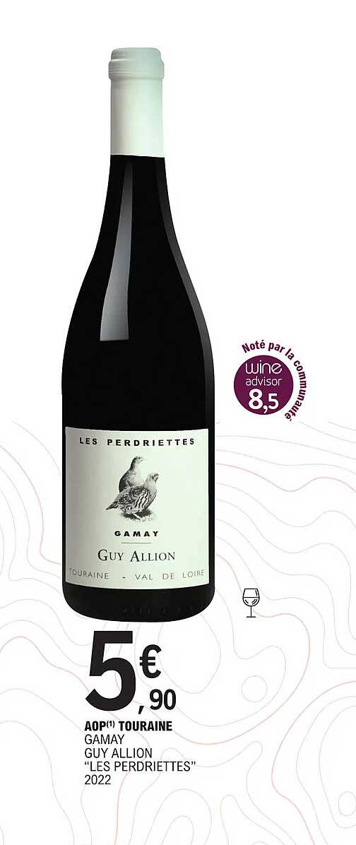 aop touraine gamay guy allion "les perdriettes" 2022