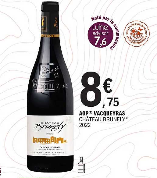 aop vacqueyras château brunely 2022