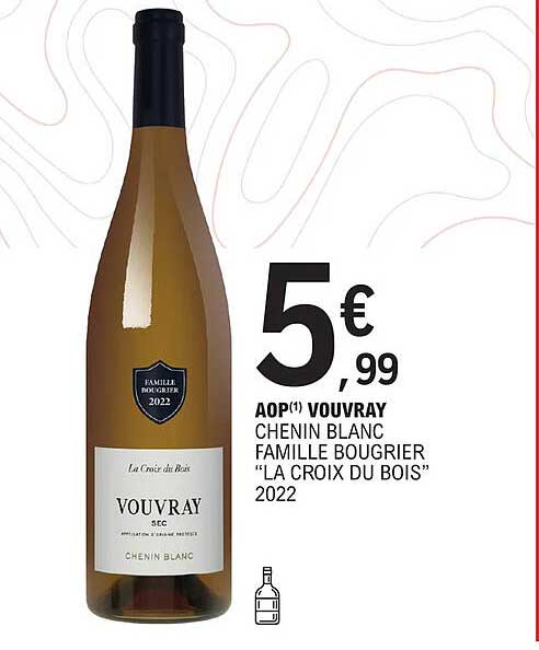 Aop Vouvray Chenin Blanc Famille Bougrier "la Croix Du Bois" 2022