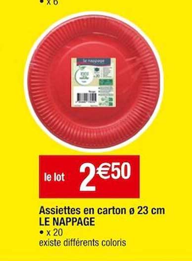 assiettes en carton ø 23 cm le nappage
