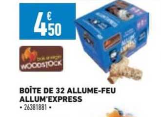 boîte de 32 allume-feu allum'express woodstock
