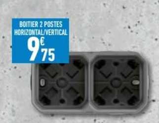 boîtier 2 postes horizontal/vertical