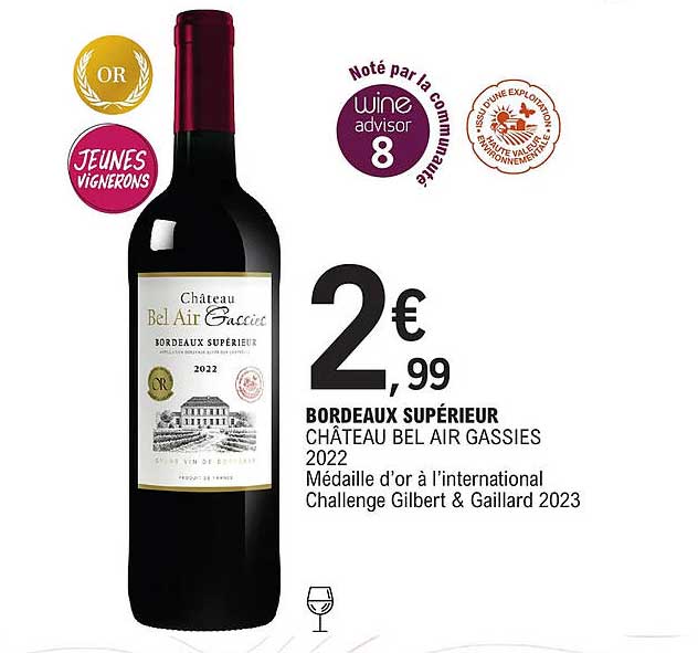 bordeaux supérieur château bel air gassies 2022