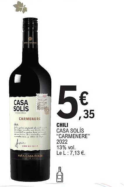 Chili Casa Solis "carmenere" 2022