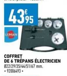 coffret de 6 trépans électricien