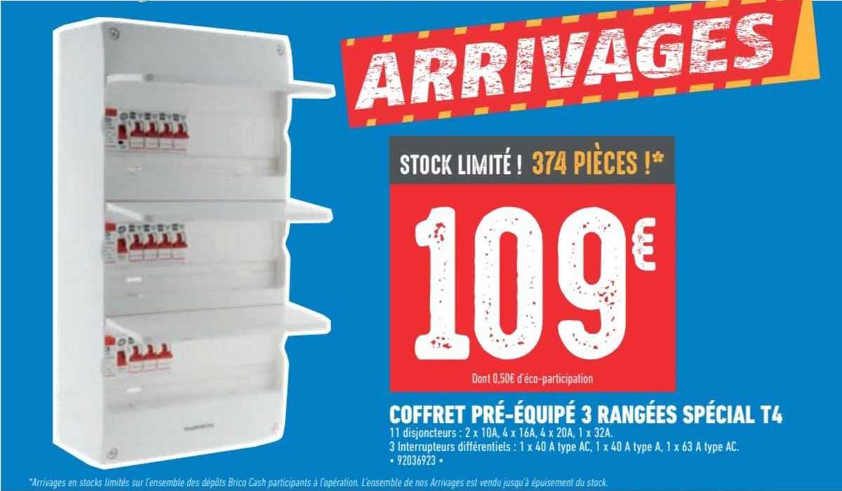 coffret pré-équipé 3 rangées spécial t4