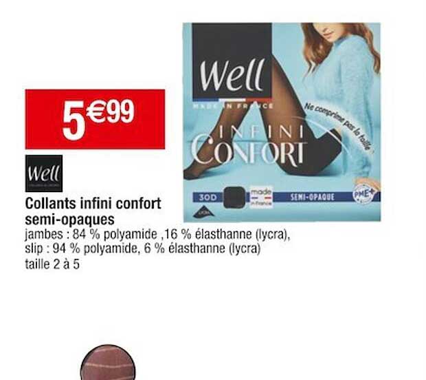 collants infini confort semi-opaques well