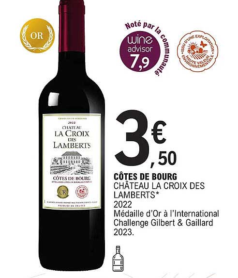 côtes de bourg château la croix des lamberts 2022