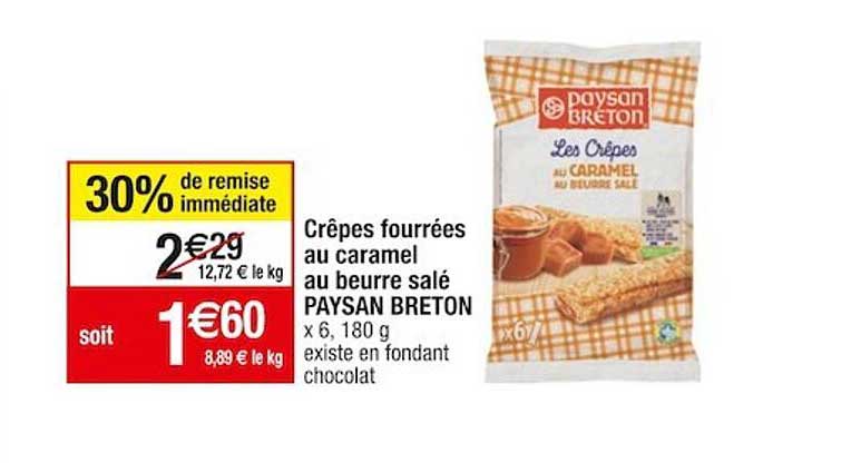 crêpes fourrées au caramel au beurre salé paysan breton