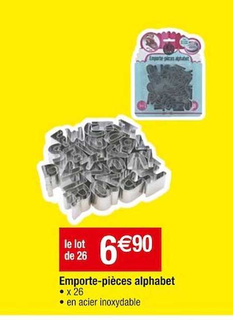emporte-pièces alphabet