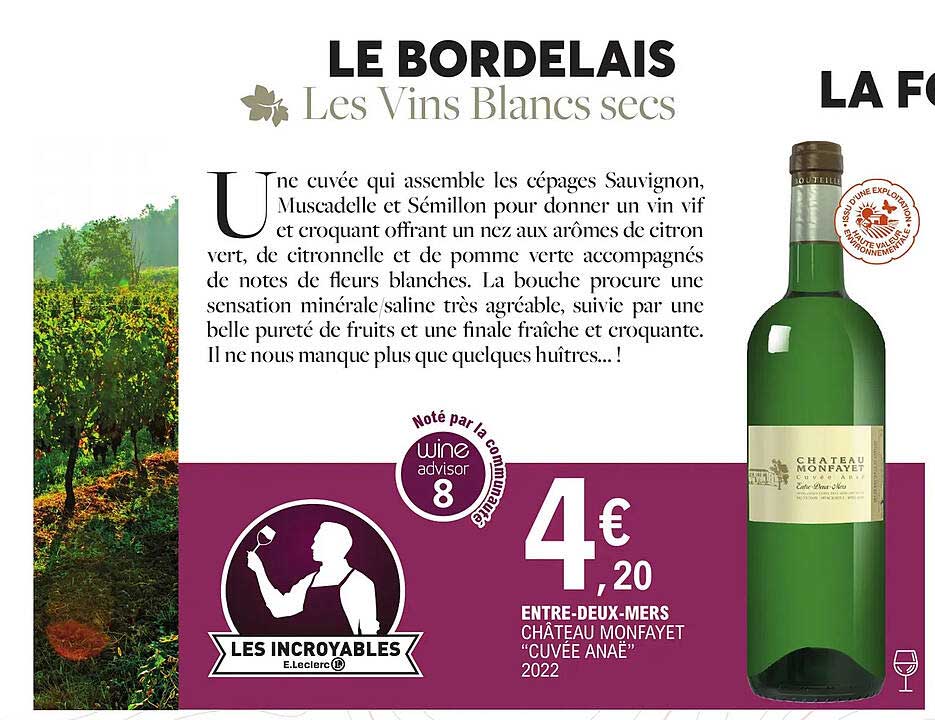 entre-deux-mers château monfayet "cuvée anaë" 2022