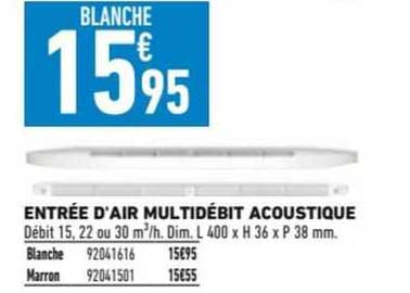 entrée d'air multidébit acoustique