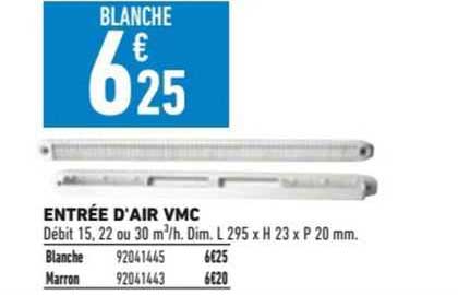 entrée d'air vmc