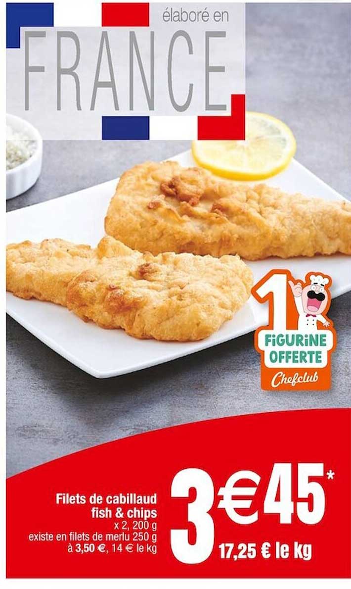 Filets De Cabillaud Fish & Chips