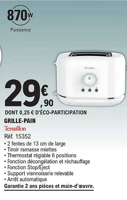 grille-pain terraillon