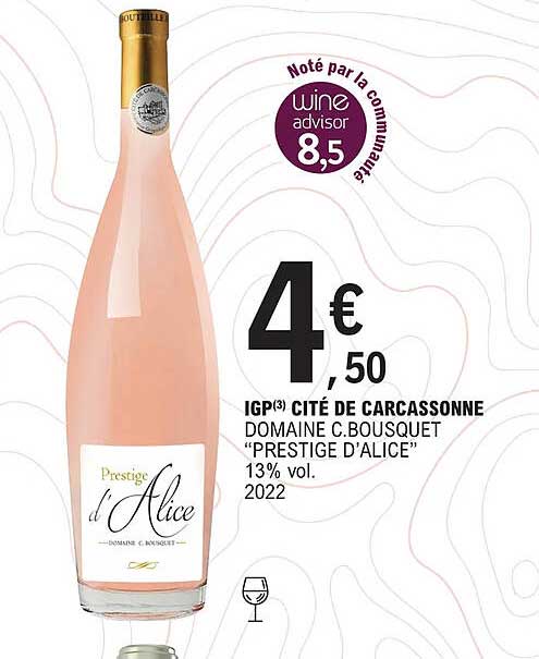 igp cité de carcassonne domaine c.bousquet "prestige d'alice" 13% vol 2022