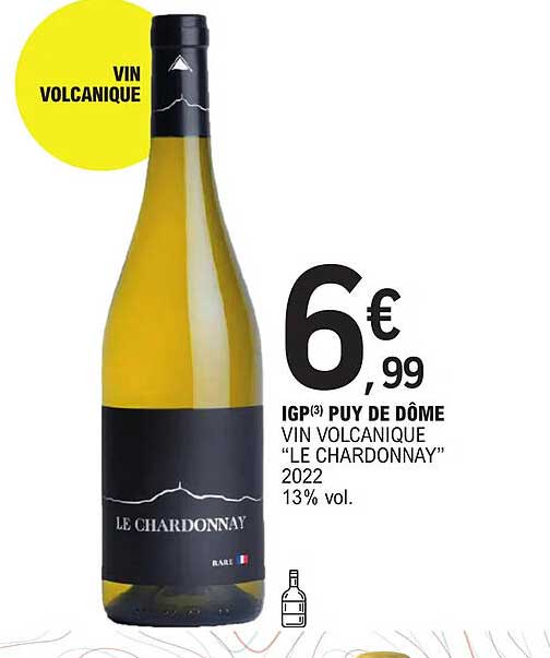 igp puy de dôme vin volcanique "le chardonnay" 2022