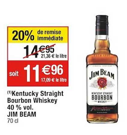 kentucky straight bourbon whiskey 40% vol. jim beam