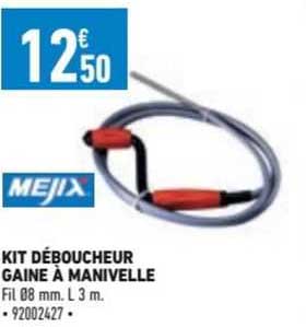 kit déboucheur gaine à manivelle mejix