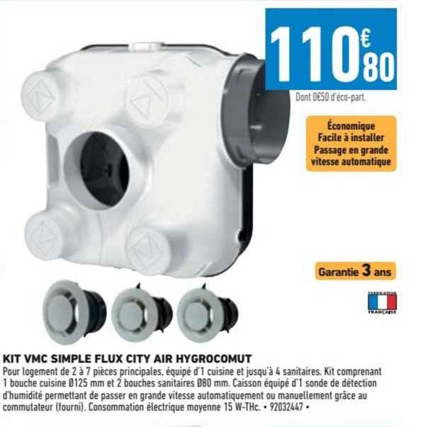 kit vmc simple flux city air hygrocomut
