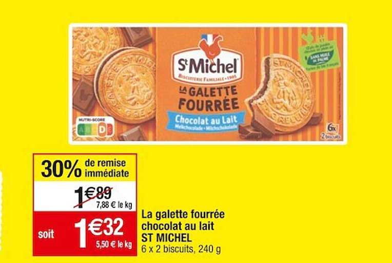 La Galette Fourrée Chocolat Au Lait St Michel