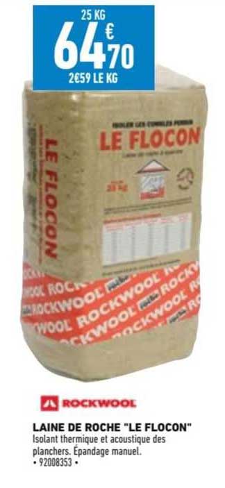 laine de roche "le flocon" rockwool