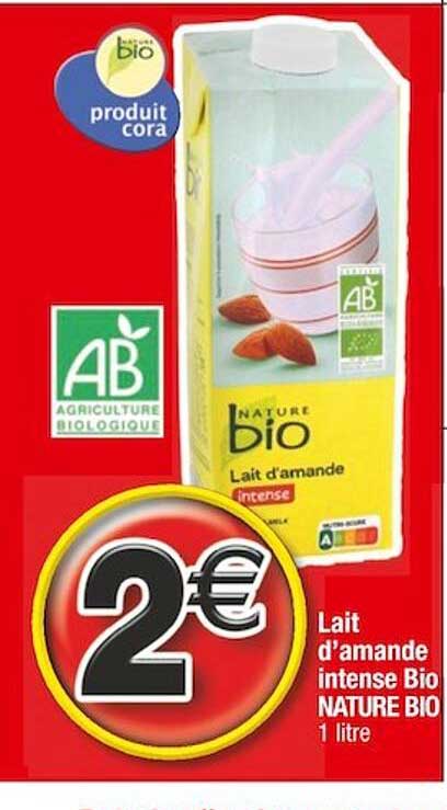 lait d'amande intense bio nature bio