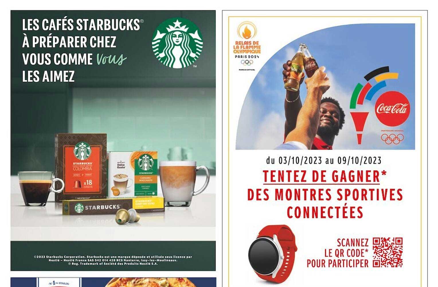 les cafés starbucks, des montres sportives connectées