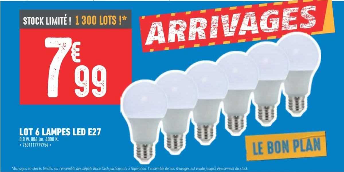 lot 6 lampes led e27