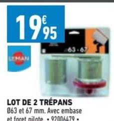 lot de 2 trépans