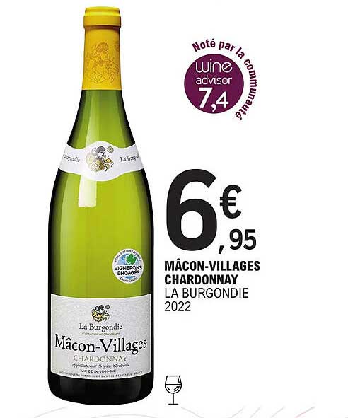 mâcon-villages chardonnay la burgondie 2022
