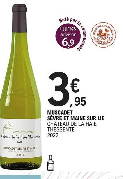 muscadet sèvre et maine sur lie château de la haie thessente 2022
