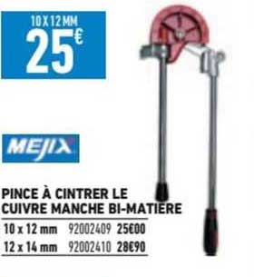 pince à cintrer le cuivre manche bi-matière mejix