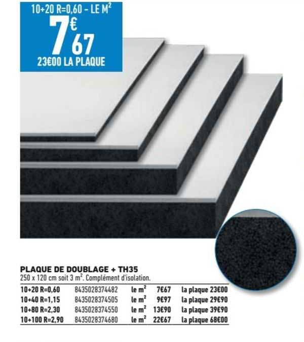 plaque de doublage + th35