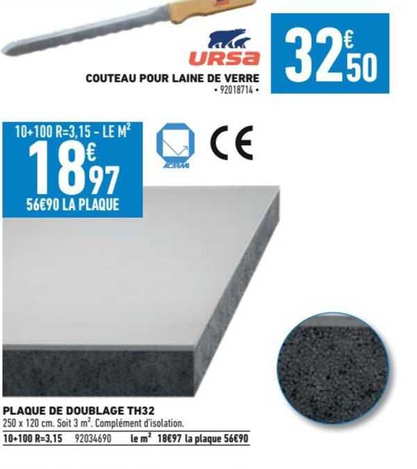 plaque de doublage th32