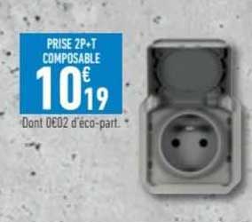 prise 2p+t composable