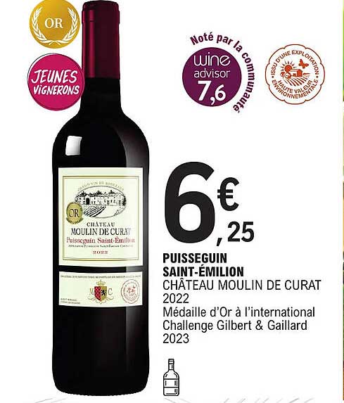 puisseguin saint-émilion château moulin de curat 2022
