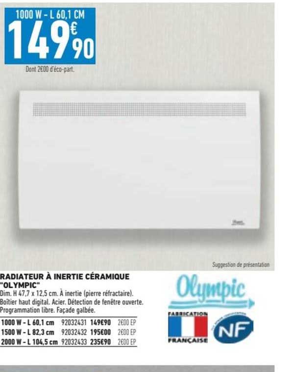 Radiateur à Inertie Céramique "olympic"