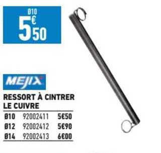 ressort à cintrer le cuivre mejix