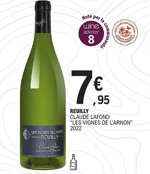 reuilly claude lafond "les vignes de l'arnon" 2022