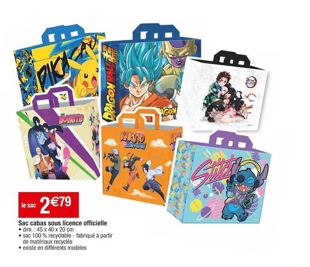 sac cabas sous licence officielle