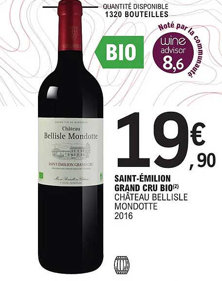 Saint-émilion Grand Cru Bio Château Bellisle Mondotte 2016
