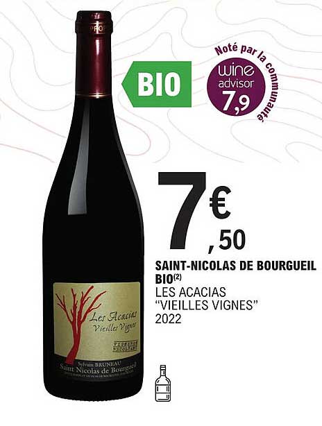 Saint-nicolas De Bourgueil Bio Les Acacias "vieilles Vignes" 2022