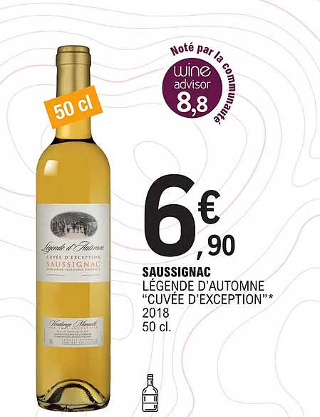 saussignac légende d'automne "cuvée d'exception" 2018