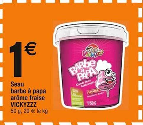 seau barbe à papa arôme fraise vickyzzz