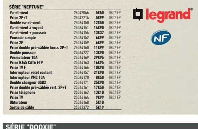 Série "neptune" Legrand