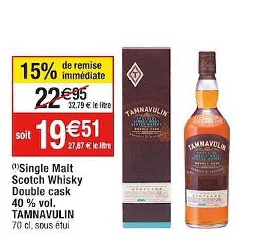 single malt scotch whisky double cask 40% vol. tamnavulin