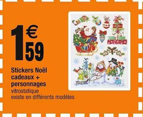 stickers noël cadeaux + personnages